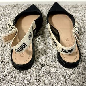 Christian Dior J’Adior Slingback Flats Black
